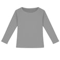 thumbnail image 4 of Kureaily Girls Long Sleeve Ribbed Raglan Tee Stretchy Casual Basic Fit Crew Neck Shirt For Kids Youth/ 13-14 Years/ Big Kid (Gray), 4 of 5