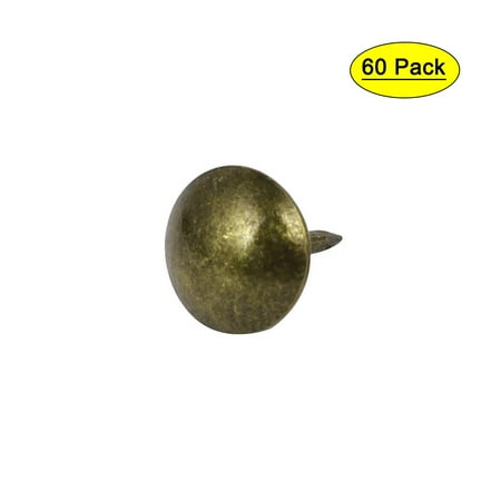 

Leather Sofa Round Head Upholstery Tack Nail Bronze Tone 10mm x 13mm 60pcs