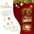thumbnail image 3 of SKYSONIC Strawberry Christmas Stocking Personalized Large Candy Stocking Hanging Gift Xmas Stockings Decoration for Family Holiday Party Ornaments Decor Fireplace, 3 of 7
