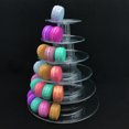 thumbnail image 3 of Soporte de exhibición de macarrón de 6 niveles, torre redonda de macarrón, soporte para pastel, postre, magdalena, bandeja para galletas, estante, exhibición de postres para boda, 3 of 5