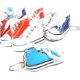 thumbnail image 3 of Favorict - 12 Pack Canvas Mini Sneaker Shoe Keychain Keyring (Pack 12, Plain), 3 of 3