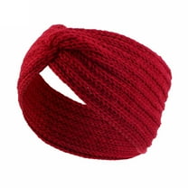 Tittly Headbands for Women Head Scarf Women Knitted Headband Stylish Warm Knitted Headband In Solid Color Fascinators Hats Head Scarf Red One Size