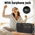 thumbnail image 4 of Radio Portátil de Bolsillo FM AM con Conector para Auriculares, Ideal para Emergencias, Huracanes, Correr, Caminar, Ir A Casa, Color Negro., 4 of 5