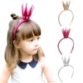 thumbnail image 2 of Baby Girl Shiny Crown Hairband Diadema Kid Tiara Cumpleaños Princesa Disfraz Headwear Para Niñas Mujeres ANGGREK Baby Girl Shiny Crown Hairband, 2 of 8