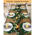 thumbnail image 4 of 13 Inch Round Placemats Set of 4, Christmas Snowflakes Non Slip Heat Insulation PP Table Mats, Xmas Winter Pine Trees Green Washable Place Mats for Kitchen Dining Party Table Decor, 4 of 7