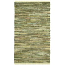 SAFAVIEH Rag Candis Striped Cotton Area Rug, Light Green/Multi, 5' x 8'