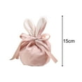 thumbnail image 6 of HEVIRGO 3Pcs Storage Holder Bunny Ears Design Decorative Velvet Bag Easter Gift Bag,Pink, 6 of 10