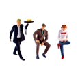 thumbnail image 2 of 3x figuras en miniatura de Strade Fareast Limited para Diorama de restaurante 1/64 resina, 2 of 8