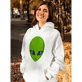 thumbnail image 2 of Green Alien Hoodie Women -SPIdeals Designs, Female 4X-Large, 2 of 4