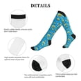 thumbnail image 5 of Lsque Cute Car Cartoon Pattern Sport Compression Socks for Men & Women 15-20 mmHg Knee High Nurse Pregnant Running Medical and Travel Athletic, 5 of 6