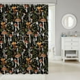 thumbnail image 2 of Mushroom Shower Curtains,Red Strawberry Trippy Mushrooms Bathroom Curtains for Teens Adults,Jungle Rustic Wild Plants Palm Leaves Waterproof Bath Curtains with 12 Hooks for Bathtub,72" W x 72" L, 2 of 6