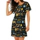 thumbnail image 2 of Fotbe Basketball Bata de Dormir para Mujer con Estampado, Camisón de Algodón de Manga Corta, Ropa de Dormir Casual, 2 of 6
