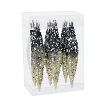 PRETXORVE Christmas Decor, Christmas Tree Decorations, Christmas Flash Painting Irregular Shape Christmas Tree Christmas Ball Decoration 6-Piece Set