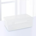 SATRINO Clear Book Storage Organizer Box, Plastic Stackable Book ...