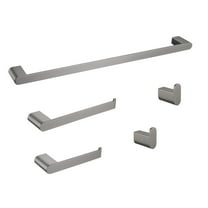 5 Pieces Bathroom Hardware Set Stainless Steel Wall Mount Bathroom Accessory Towel Bar Set