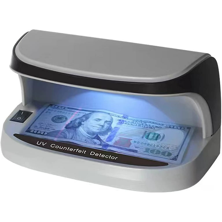  Detector portátil de billetes falsificados, recargable de 4  vías USD y EUR Bill Checker Machine con recordatorio visual y audible,  detector de dinero preciso 1s para coche/oficina/hogar con pantalla de valor
