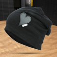 thumbnail image 5 of Best Ear Flap Thick Brimless Windproof Beanie Hat Women Heart Print Riding Knitted Skull Beanie Cap Costume Accessories, 5 of 5