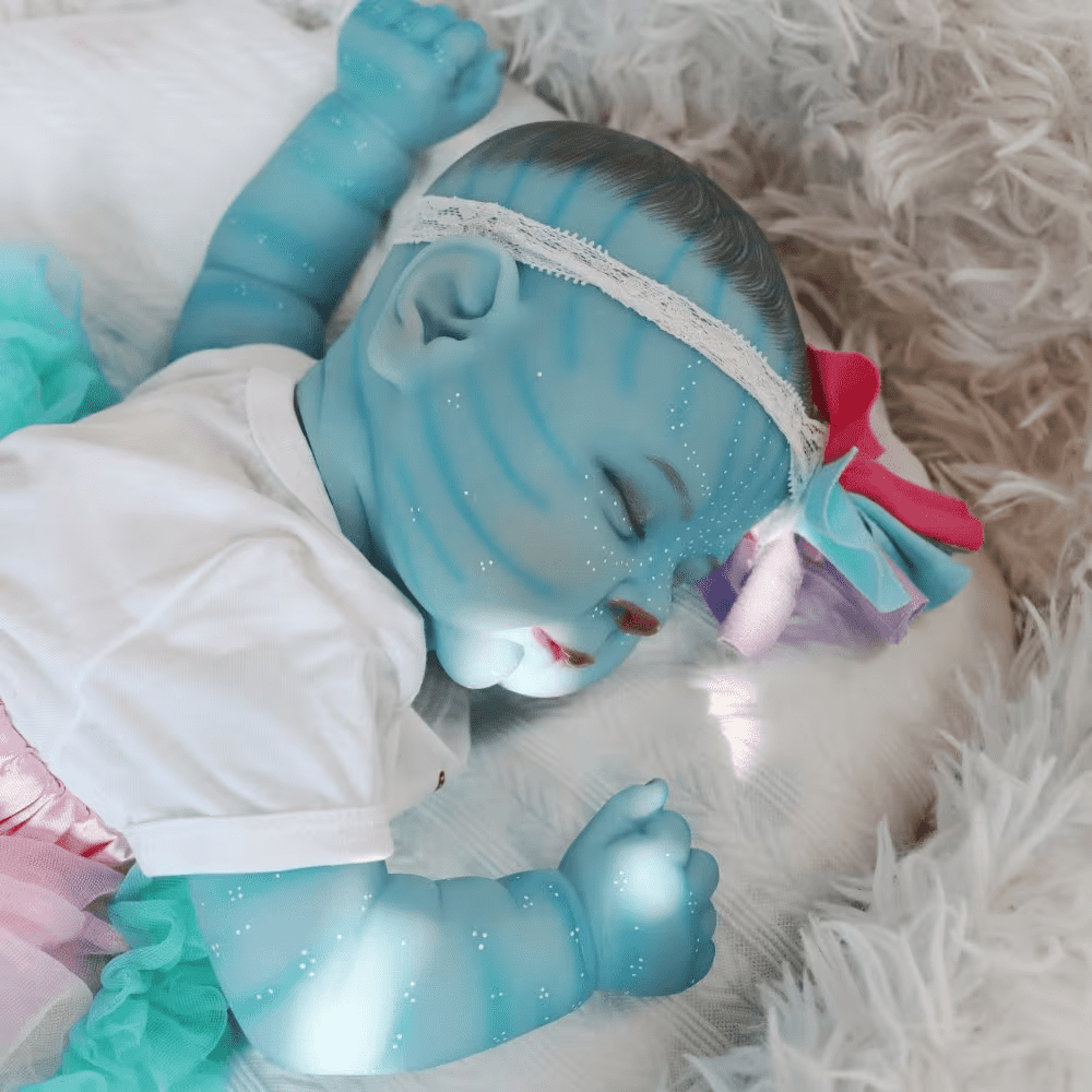 Dayoff Kids Lifelike Reborn Baby Dolls - 20 Inch Blue Realistic Baby Doll With Clothes For Kids Age 3+(No Accessories)