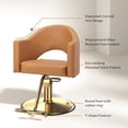 thumbnail image 4 of UBesGoo Barber Chair, Heavy Duty Salon Stool, Hydraulic Pump 360° Swivel, Brown Gold, 4 of 8