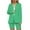 Green, variant on Idoravan Women Sets Clothing Women Business Attire 2 Piece Outfits Long Sleeve Turndown Collar Coats Tops Solid Shorts Sets
