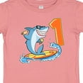 thumbnail image 4 of Inktastic First Birthday Surfing Shark with Hot Dog and Ice Cream Boys or Girls Baby T-Shirt, 4 of 5