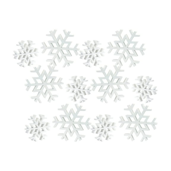 Melrose 84308 Snowflake Figurine, Set of 2, Wood
