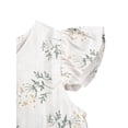 thumbnail image 4 of Faithtur Ensembles pour Bébé Barboteuse à Manches à Volants Entièrement à Imprimé Floral + Bandeau, 4 of 7
