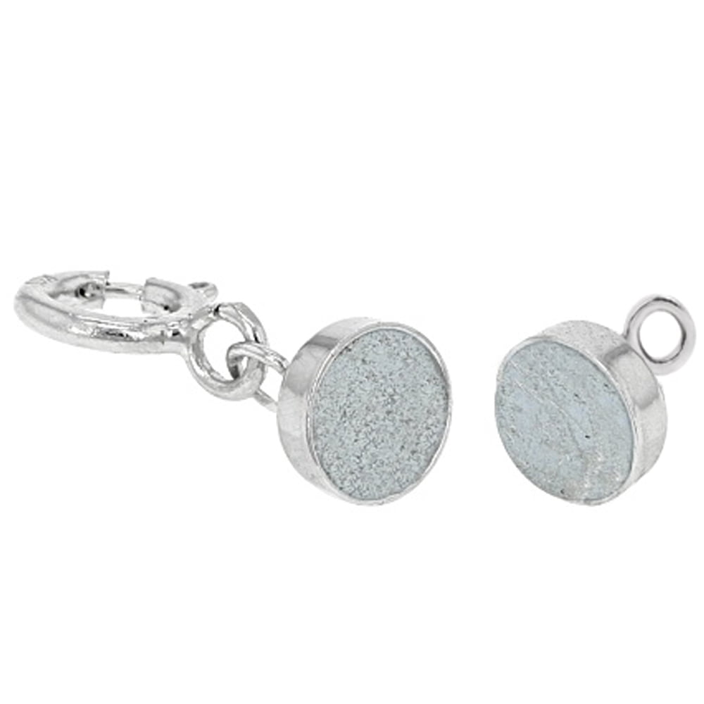 2 - NEW SOLID 14K White Gold Round Magnetic Clasp w/ 14K White Gold 5mm Spring Ring Clasp For Necklaces, Bracelets, And Anklets.