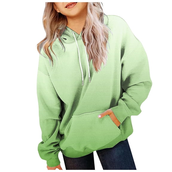 Tween Girls Trendy Stuff Clothes Red Hoodie Girls' Hoodies Sweatshirts Cute Oversized Fleece Sweatshirt Tops for Teen Girls Long Sleeve Sweater with Pockets Green 3-4 Years