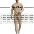 thumbnail image 3 of Yaoyar Mens 2 Piece Sweatsuits Set Long Sleeve Sweatshirt Jogging Sweatpants Tracksuits Outfits Solid Color Set, 3 of 9