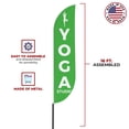 thumbnail image 3 of Yoga Sign feather flag for Outdoor by Mavis Printing | 11.5 FEET Long Polyester Outdoor Banner Flag for Easy Hang | HD Print Swooper I Flag Only to Advertise Yoga| Made in USA I Flag Only, 3 of 5