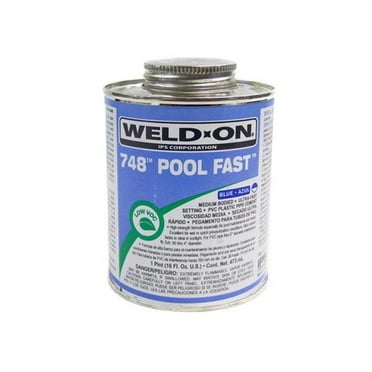 IPS CORPORATION 13343 Weld-On 748 0.25 Pint Pool Fast Mb PVC Glue Cement - Blue