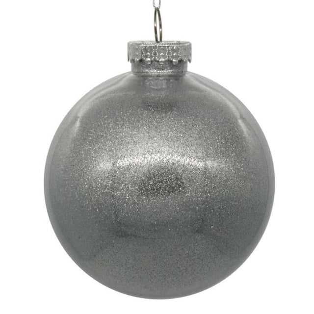 Vickerman N210807 3 Po. Boule Pailletée Transparente, Argent - 12 par Sac
