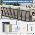 thumbnail image 7 of POTEBAN Aluminum Patio Furniture Set, Modern Metal Outdoor Sectional Sofa, Patio Conversation Sets with Side Table for Poolside, courtyard,Khaki, 7 of 7