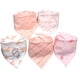 thumbnail image 1 of Paquete de 5 baberos bandana de algodón orgánico en colores pastel para bebés, colores sólidos para niños y niñas, 1 of 5