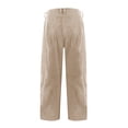 thumbnail image 5 of GEWSEY Womens Corduroy Pants High Waisted - Wide Leg Pant Casual Loose Trousers with Pocket Fall Winter Outfits (Khaki, XS), 5 of 6