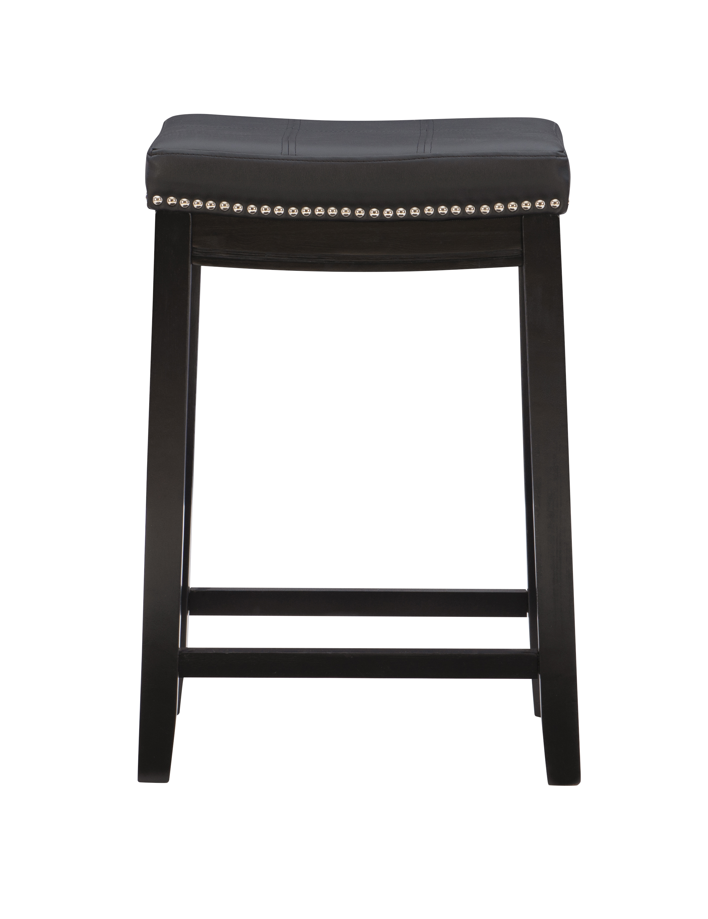 Linon Claridge Backless Counter Stool, Black Faux Leather photo 2