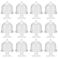 thumbnail image 1 of Yuarrent 12 piezas de caja de plástico para dulces, soporte transparente para dulces, placa de exhibición para cupcakes no tóxica, minisoporte para Kits de decoración para fiestas Yuarrent HA019219-00, 1 of 1