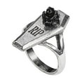 thumbnail image 3 of Alchemy Gothic R235T RIP Black Rose Ring - Size 9.5, 3 of 3