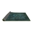 thumbnail image 2 of Ahgly Company Indoor Round Abstract Turquoise Blue Modern Area Rugs, 7' Round, 2 of 4