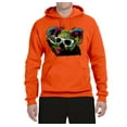 thumbnail image 2 of Neon Technicolor Trippy Party Rainbow Koala | Mens Animal Lover Hooded Sweatshirt Graphic Hoodie, Orange, Small, 2 of 4