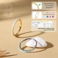 thumbnail image 3 of G23 Titanium Opal Nose Rings Hoops - 16G/18G/20G Hinged Septum Rings Seamless Nose Rings for Women Conch Helix Daith Earrings Piercing Jewelry Purple/Pink/Blue/White Silver/Gold 8mm/10mm, 3 of 8