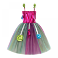 thumbnail image 3 of Robes en Maille Princess pour Filles avec Bandeau 2 Pcs Couleur Arc-en-Ciel Robe de Candyland Costume d'Anniversaire, 3 of 7