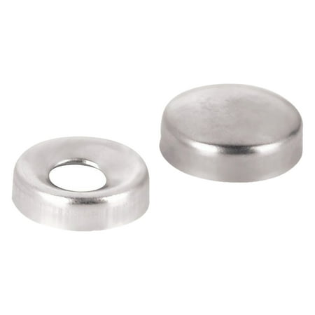 

100 Pack Metal Screw Cover Cap for #6 and #8 Size Nickel Finish 15/32 (12 mm)
