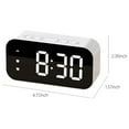 thumbnail image 3 of Latrodar LED Electronic Alarm Clock Mirror Clock Student Practical&Affordable ed Temperature Clock White 6x2.8 Inch Home Essentials, 3 of 5