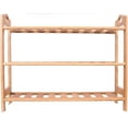 thumbnail image 3 of BirdRock Home 3-Tier Free Standing Bamboo Shoe Rack with Handles, 3 of 7