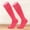 Hot Pink, variant on Cushioned Kids Knee High Football Socks Single Pair Tag Free Sweat Wicking Stretch Rib Top Multi Bright Color Compression Sports Socks for Teenagers 7 To 17 Years Old Orange A