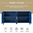 thumbnail image 5 of 63”Inch Modern Wood Accent Buffet Sideboard Serving Storage Cabinet with Large Storage Space, Metal handles & Wood Legs and Shelves for Dining Room, Entryway (Navy Blue), 5 of 9