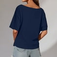thumbnail image 4 of Essentials Womens Tees Tops Basic Shirts Solid Off Shoulder Cropped Slim Going Out Fall Fashion Y2K Clothes 2025, 4 of 6