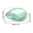 thumbnail image 2 of Uxcell Flat Back Acrylic Teardrop Gems, 18x13mm Teardrop Rhinestones Bead, Green 50Pcs, 2 of 6